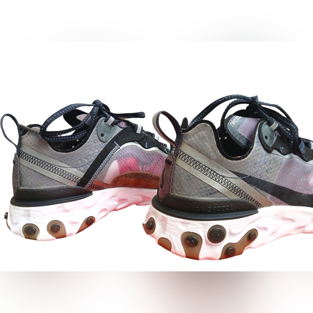 Nike React Element 87 Men's Sneakers - Black and Gray- Size 6 - Picture 14 of 16